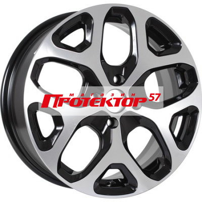 Диск 6.5x16 4x100 ET50 D60.1 KDW KD1637 Black Front Polished 