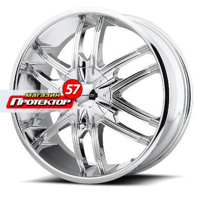 Диск 9.5x24 6x139.7 ET38 D106 KMC KM678 Chrome
