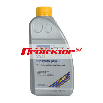 SRS VIVA 1 FE topsynth Plus 5W30 SN A3/B4 Синтетическое 1л