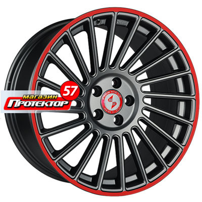 Диск 9x19 5x112 ET38 D78 Eta Beta VENTI-R Anthracite Matt Red Stripe