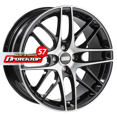 Диск 8.5x19 5x114.3 ET42 D82 BBS CS Schwarz Poliert
