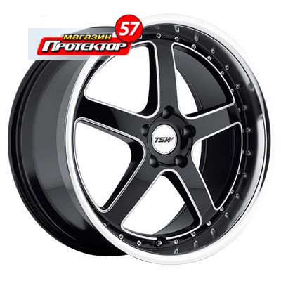 Диск 8x17 5x100 ET35 D72 TSW Carthage Gloss Black Mirror Lip