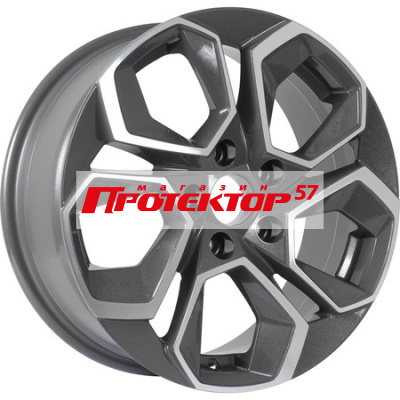 Диск 6.5x16 5x108 ET45 D63.4 KDW KD1620 Grey Front Polished  