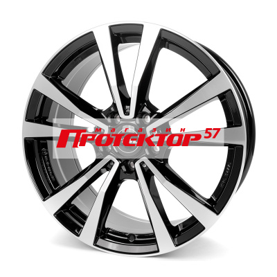 Диск 7.5x18 5x112 ET49 D66.5 RIAL M12 Diamant black front polished