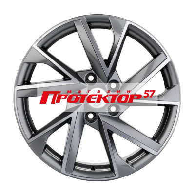 Диск 7x17 5x114.3 ET45 D60.1 Khomen Wheels V-Spoke 714 F-Silver-FP