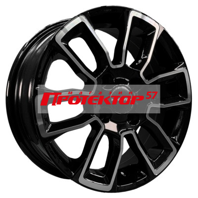 Диск Литой 5.5x14 PCD 4x100 ET45 D56.1 Khomen Wheels KHW1406 Black-FP