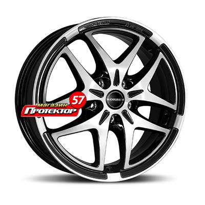 Диск 7x17 5x112 ET54 D57.1 BORBET XB Schwarz-Poliert