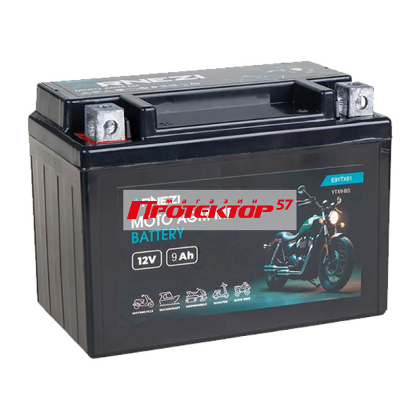 Аккумулятор ARNEZI AGM 9 А/ч L+ Прямая полярность EN110A 150x87x108 Болтовое мото