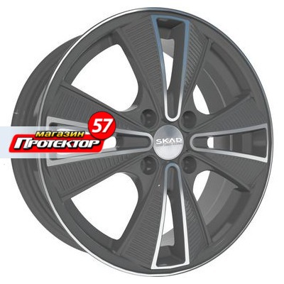 Диск 6x16 4x108 ET27 D65.1 СКАД Эко алмаз-грей