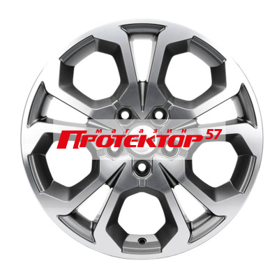 Диск 6.5x17 5x114.3 ET50 D66.1 Khomen Wheels V-Spoke 711 Gray-FP