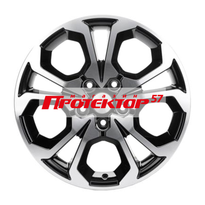 Диск 6.5x17 5x114.3 ET50 D66.1 Khomen Wheels V-Spoke 711 Black-FP