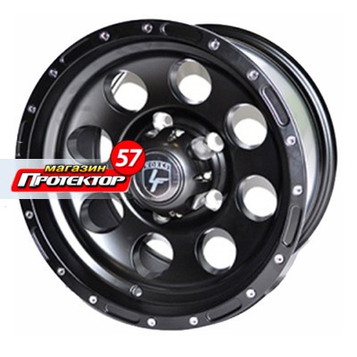 Диск 8x16 5x139.7 ET30 D110 LF Works LF087 Matt Black Chrome Rivets