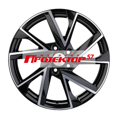 Диск 7x17 5x108 ET50 D63.35 Khomen Wheels V-Spoke 714 Black-FP