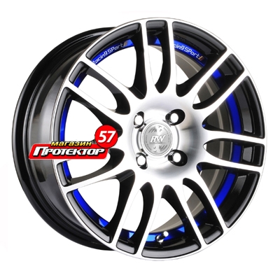 Диск 7x17 5x114.3 ET35 D67.1 Racing Wheels H-478 BK-IBL F/P