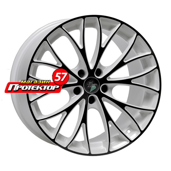 Диск 8x18 5x120 ET30 D72.6 Eta Beta Piuma C White Shin Black Face