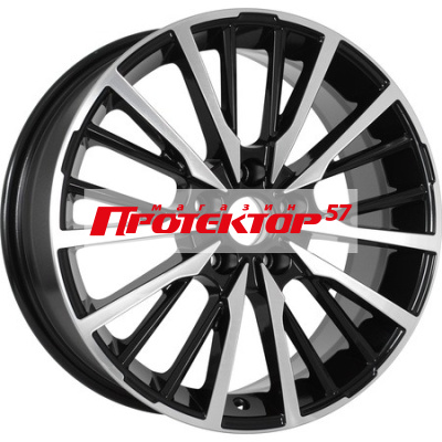 Диск 7x17 5x110 ET43 D63.35 KDW KD1740 Black Front Polished