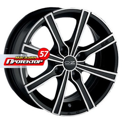 Диск 6.5x15 4x108 ET42 D75 OZ Racing Lounge 8 Matt Black + Diamond Cut
