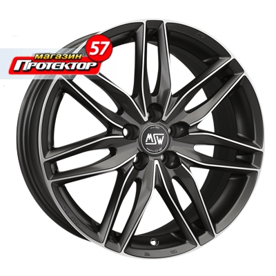 Диск 7.5x16 5x100 ET35 D63.3 MSW 24 Matt Gun Metal Full Polished