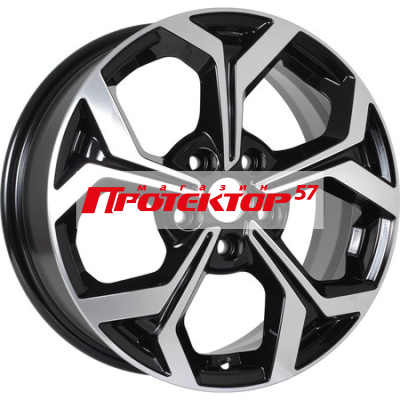 Диск 6.5x16 5x108 ET50 D63.35 KDW KD1639 Black Front Polished 