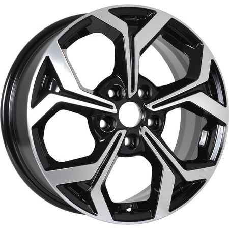Диск 6.5x16 5x108 ET50 D63.35 KDW KD1639 Black Front Polished