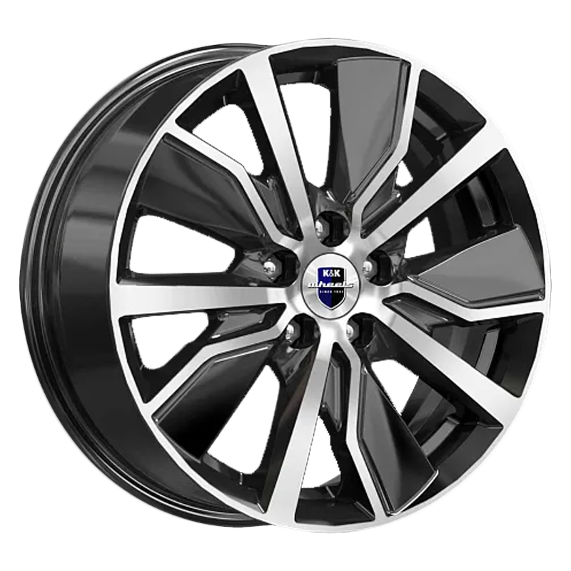 Диск 6.5x16 5x100 ET38 D57.1 K&K КС961 алмаз чёрный