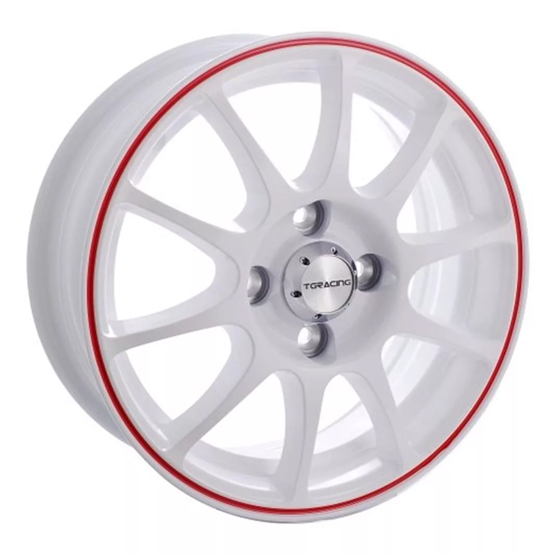 Диск 6x15 5x114.3 ET45 D67.1 TG Racing TGR001 white_red_ring