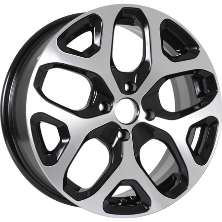 Диск 6.5x16 4x100 ET50 D60.1 KDW KD1637 Black Front Polished