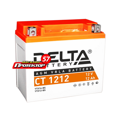 Аккумулятор DELTA Battery Agm 12 А/ч L+ прямая EN180A 150x86x131 Болтовые мото