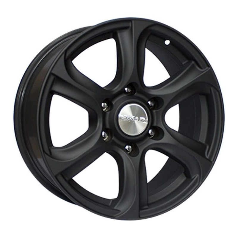 Диск 7.5x17 6x139.7 ET25 D106.2 СКАД Скала Черный матовый