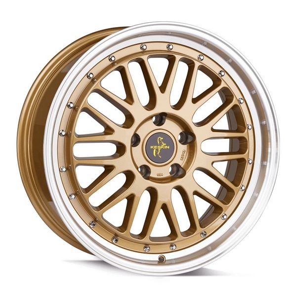 Диск 8.5x19 5x114.3 ET40 D72.6 Keskin Tuning KT22 Gold Lip Polish