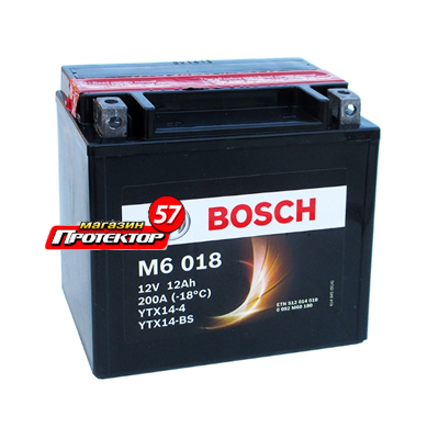 Аккумулятор Bosch M6 Agm 12 А/ч L+ прямая EN200A 150x87x145 Болтовые мото