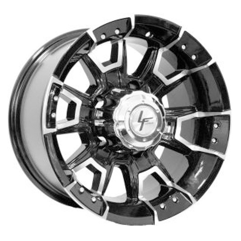 Диск 7.5x16 5x139.7 D110 LF Works Литой УАЗ Черно-серебристый