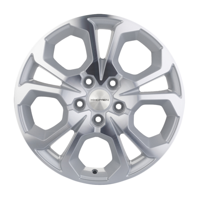 Диск 6.5x17 5x114.3 ET50 D66.1 Khomen Wheels V-Spoke 711 F-Silver-FP
