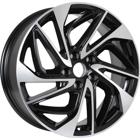 Диск 7x18 5x114.3 ET38 D67.1 KDW KD1810 Black Front Polished