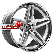 Диск 10x22 5x130 ET35 D74.1 Lexani R5 Silver/Machined/Chrome Lip