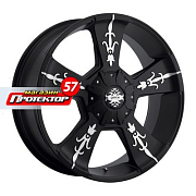 Диск 9x22 5x112 ET30 D74 KMC KM668 Black/Machined