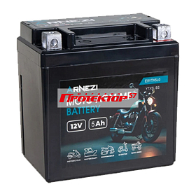 Аккумулятор ARNEZI AGM 5 А/ч R+ Обратная полярность EN60A 113x70x109 Болтовое мото