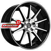 Диск 10x22 5x112 ET40 D74 Lexani R10 Black/Machined