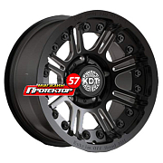 Диск 8.5x17 6x139.7 ET12 D110.5 KDT KDT01 Черно-серебристый