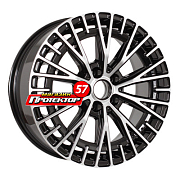 Диск 7x17 5x108 ET40 D54.1 KDW KD1730 Black Front Polished