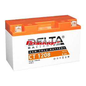 Аккумулятор DELTA Battery AGM 8 А/ч L+ Прямая полярность EN110A 150x66x95 Болтовое мото