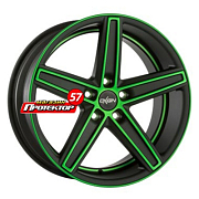 Диск 8.5x18 5x112 ET35 D66.6 Oxigin 18 Concave green polish matt