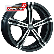 Диск 8x17 5x100 ET35 D68 OZ Racing Power Matt Black + Diamond Cut