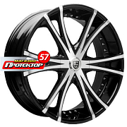 Диск 8.5x22 5x112 ET25 D74 Lexani LX12 Black/Machined