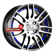 Диск 7x17 5x114.3 ET35 D67.1 Racing Wheels H-478 BK-IBL F/P