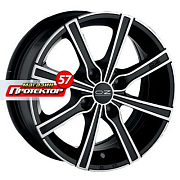 Диск 7x16 4x108 ET16 D75 OZ Racing Lounge 8 Matt Black + Diamond Cut