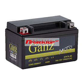 Аккумулятор GANZ AGM 7 А/ч L+ Прямая полярность EN170A 152x87x95 Болтовое мото