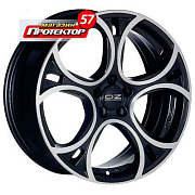 Диск 7.5x17 5x114.3 ET48 D75 OZ Racing WAVE Matt Black + Diamond Cut