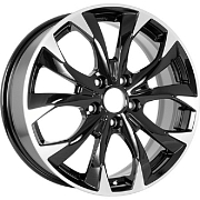 Диск 7x17 5x114.3 ET50 D67.1 KDW KD1721 Black Front Polished
