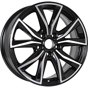 Диск 7x17 5x114.3 ET45 D67.1 KDW KD1722 Black Front Polished
